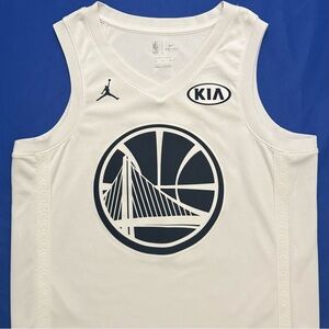 Jordan Kevin Durant Golden State Warriors #35 Kia All Star White Jersey 44 Men M